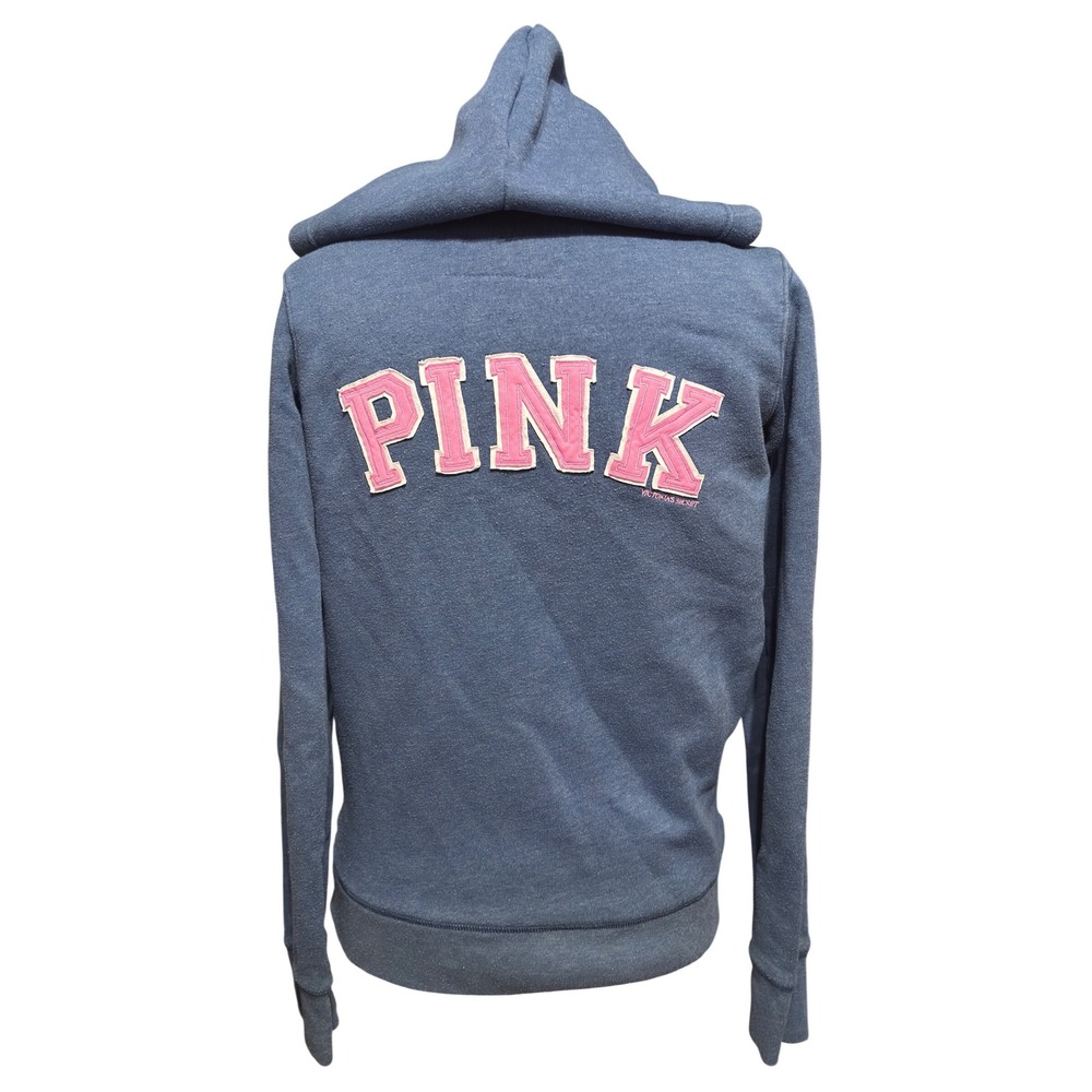 Victoria's Secret PINK Hoodie Women Medium Blue Good Keyhole Pullover 187433-U26